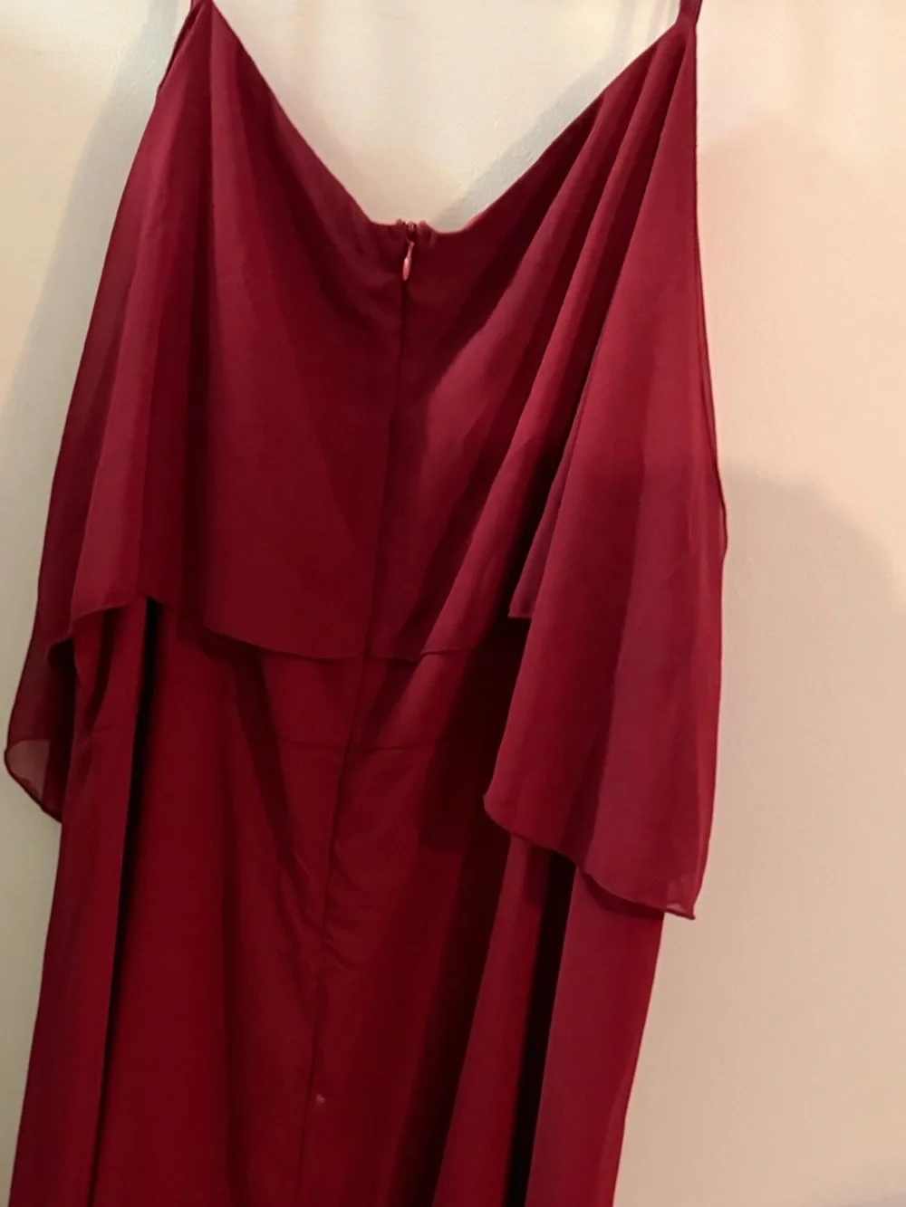NWOT, 4XL/20 SHEIN Curve, Women's Burgundy Off-Shoulder Maxi Dress - Picture 7 of 13